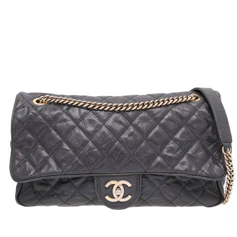 chanel black easy flap bag|black chanel bag price.